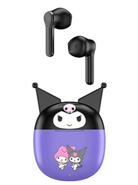 Kuromi Sanrio Wireless Bluetooth Earbuds & Charging Case Purple Black NIB
C2